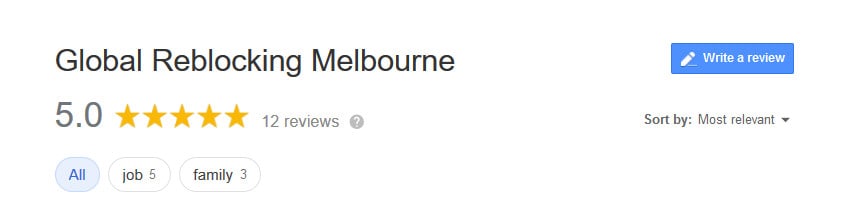 Global Reblocking Melbourne Reviews